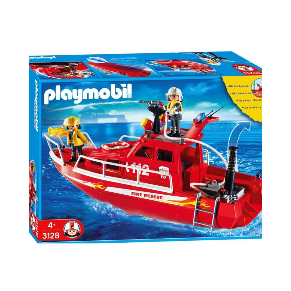 Penneven Ti år At håndtere Køb Playmobil Playmobil Brandbåd - nr. 3128 - Playmobilland.dk