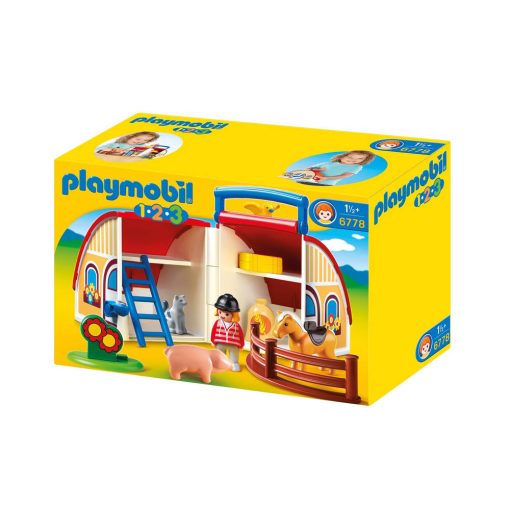 Playmobil 1-2-3 tag-med gård og lade 6778