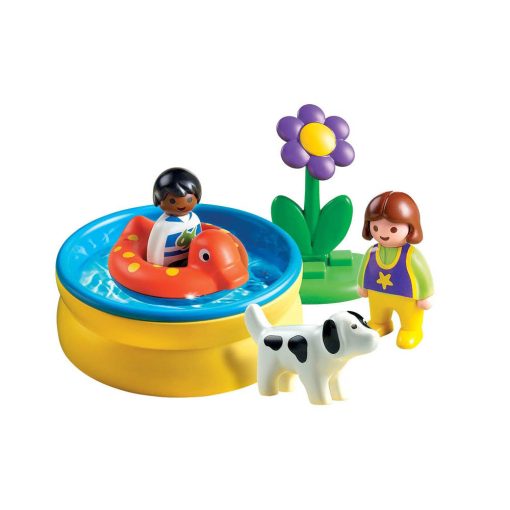 Playmobil 1-2-3 Børn med badebassin