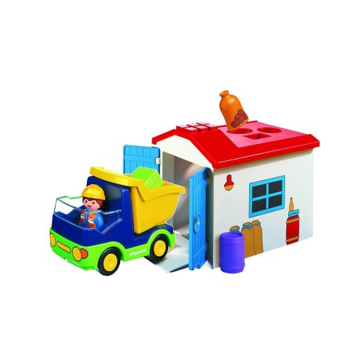 Playmobil 1-2-3 Lastbil med garage 6759