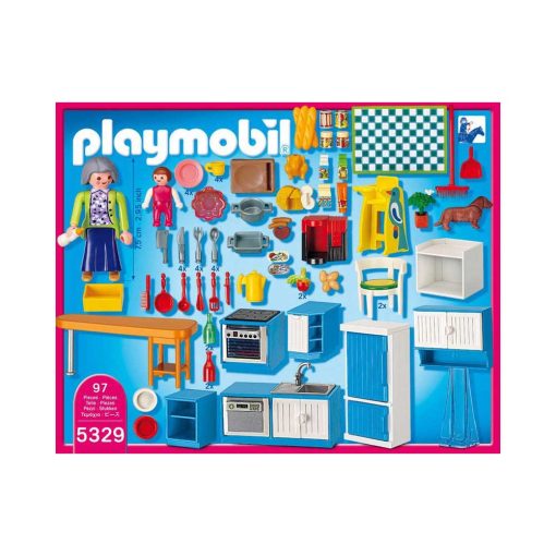 Playmobil dukkehus 5329 Køkken bagside