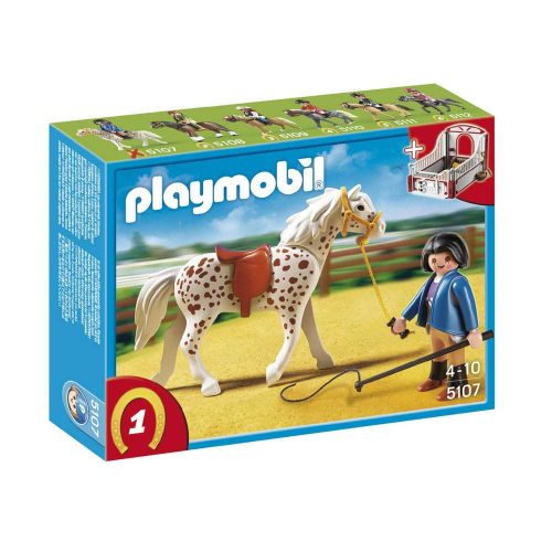 Playmobil Country 5107 Knabstrupper hest med træner og stald