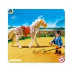 Playmobil Country 5107 Knabstrupper hest med træner og stald