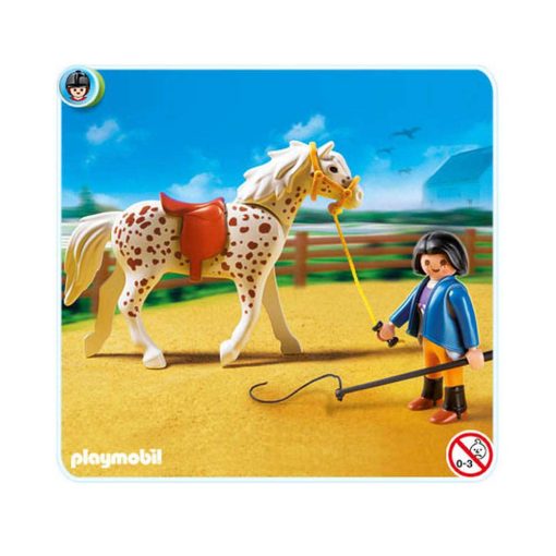 Playmobil Country 5107 Knabstrupper hest med træner og stald