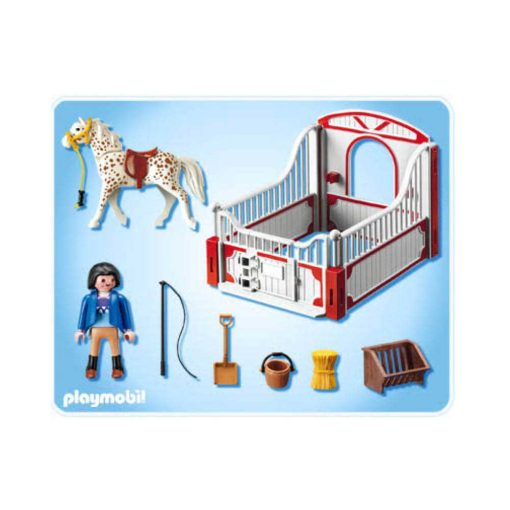 Playmobil Country 5107 Knabstrupper hest med træner og stald