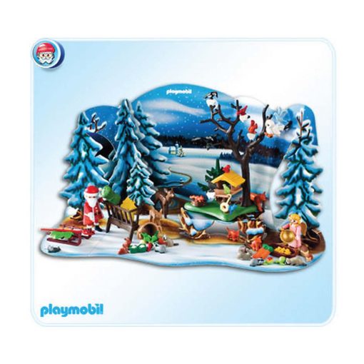 Playmobil julekalender 4166 vinter i skoven kulisse