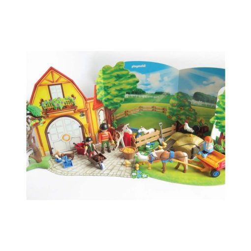 Playmobil julekalender Ponygården 4167 kulisse