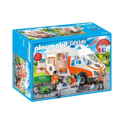 Playmobil ambulance med blinklys 70049 boks