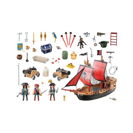 Playmobil piratskib 70411 dødnigehoved kampskib indhold