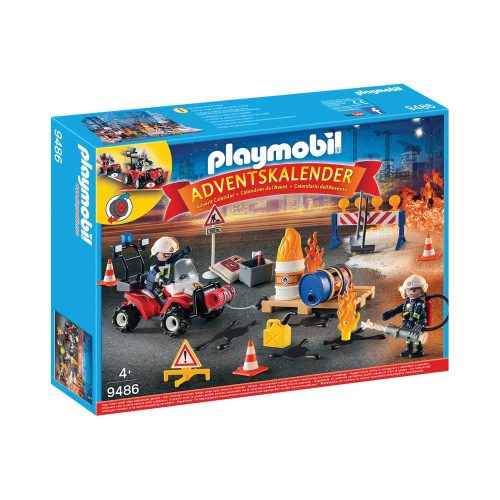 Playmobil julekalender 9486 brand på byggepladsen