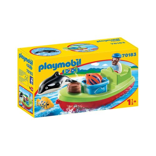 Playmobil båd med fisker 70183 kasse