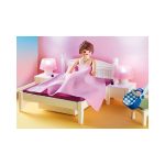 Playmobil dukkehus soveværelse med systue 70208 seng