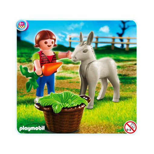 Playmobil pige med æselføl 4740 billede