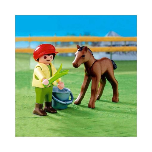 Playmobil dreng med føl 4647 billede