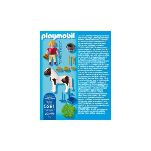 Playmobil pige med pony 5291 bagside