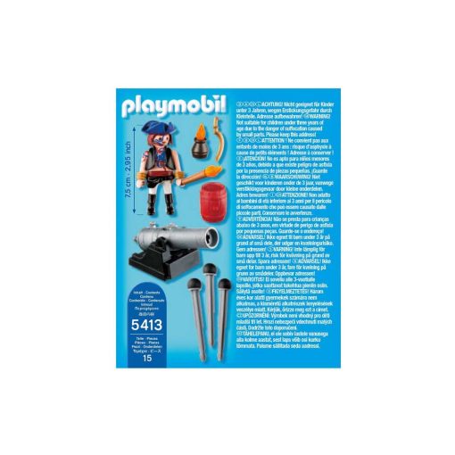 Playmobil pirat med kanon 5413 bagside