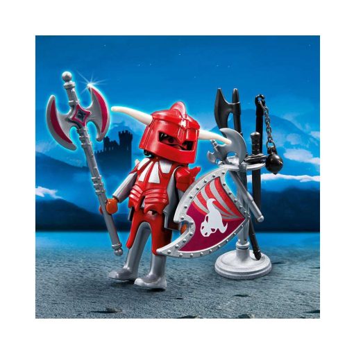 Rød Playmobil ridder med våben 4763 billede