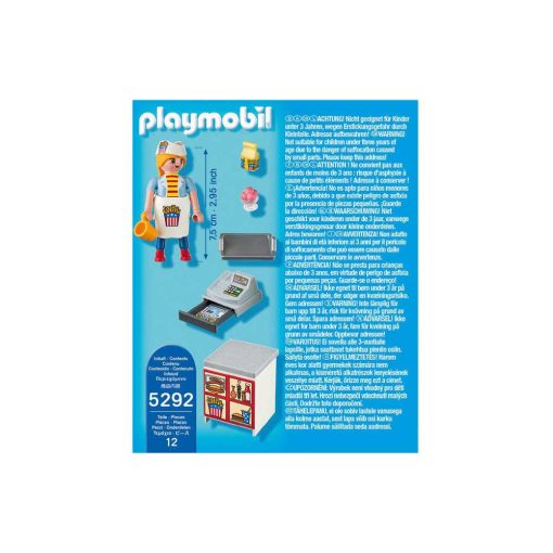 Playmobil tjener med kasseapparat 5292 bagside