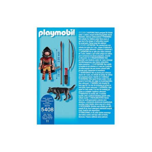 Playmobil bueskytte med ulv 5408 bagside