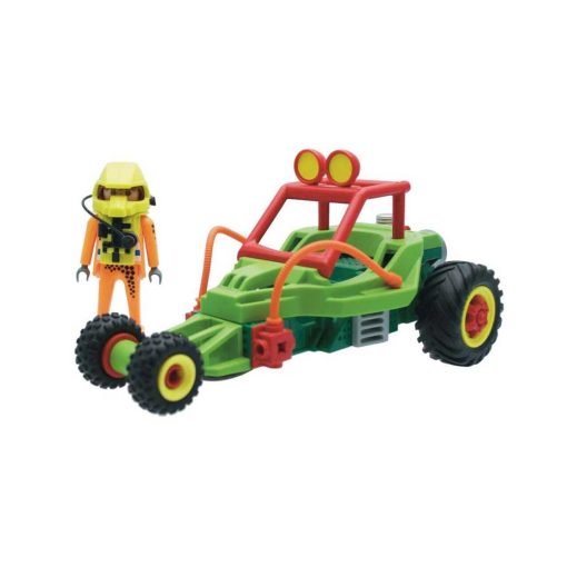 Grøn Playmobil stuntcar racerbil 4183 indhold