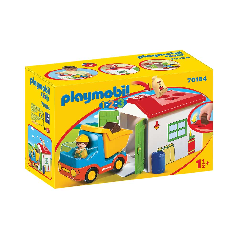 PLaymobil 1-2-3 lastbil 70184 kasse