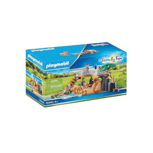 Playmobil løver i indhegning 70343 kasse