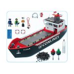 Stort Playmobil containerskib 4472 indhold