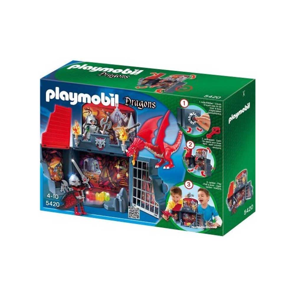 Tag-med Playmobil drager og riddere 5420 kasse