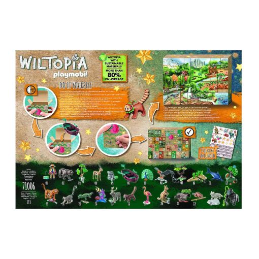 Playmobil Wiltopia julekalender 71006 bagside